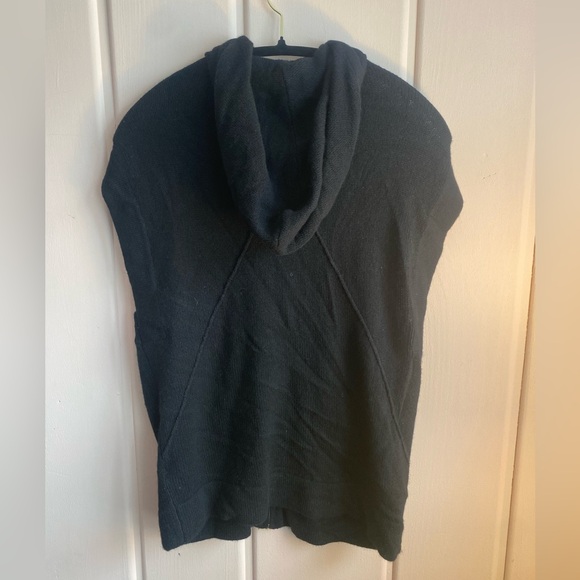 Helmet Lang Black Cashmere Sleeveless Zip-Up Vest szM - Picture 3 of 6